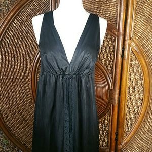 Vintage TEXSHEEN LINGERIE BLACK NIGHTY SZ M